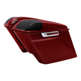 HR3 Billiard Red 5" Stretched Extended Saddlebags with Speaker Lids FOR Harley Touring 2014-2023